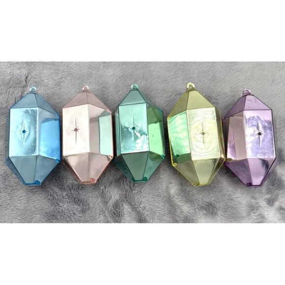 Vtg Jewelbrite Unbreakable Christmas Decorations Set Of 5 Diorama Ornaments - Picture 3 of 5